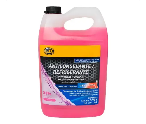 Anticongelante Rosa 2 galones listo para usar Hella