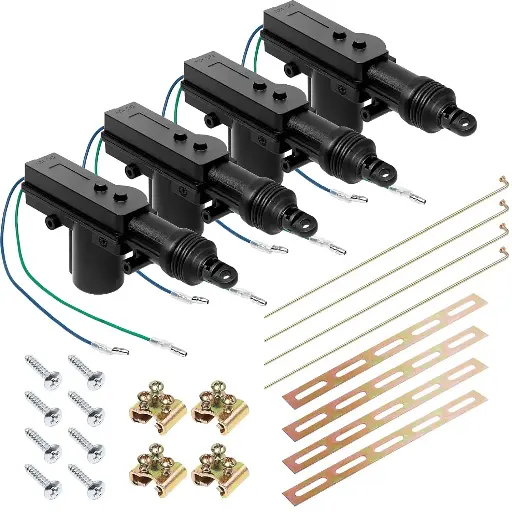 Actuadores universales de cerradura de puerta eléctrica para coche 4 piezas